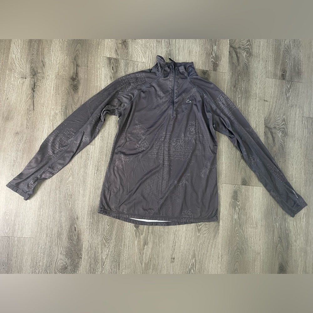 Paradox Gray Patterned Quarter-Zip Pullover